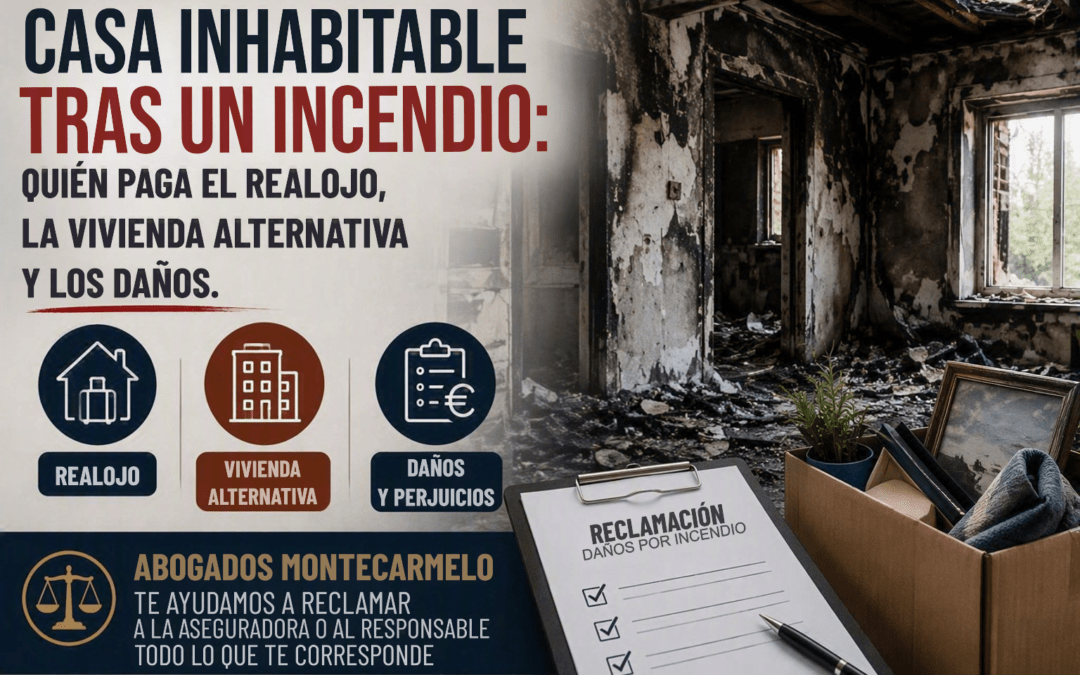 Casa Inhabitable Tras un Incendio: Quién Paga el Realojo, la Vivienda Alternativa y los Daños